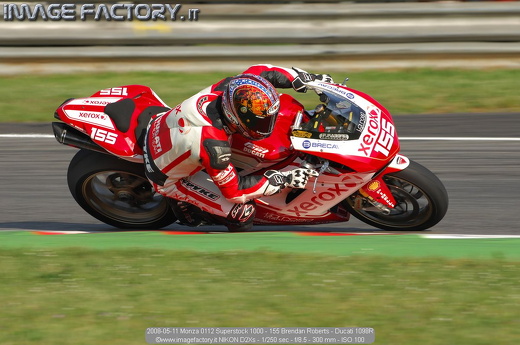 2008-05-11 Monza 0112 Superstock 1000 - 155 Brendan Roberts - Ducati 1098R